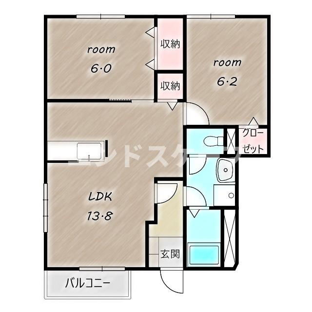 フォルトーナＡの間取り|高崎、前橋のお部屋探しはエンドスケープまで！お客様の理想お聞かせ下さい♪