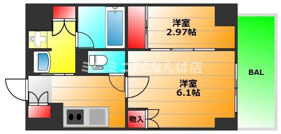 シーズンフラッツ靱本町の間取り|現状有姿