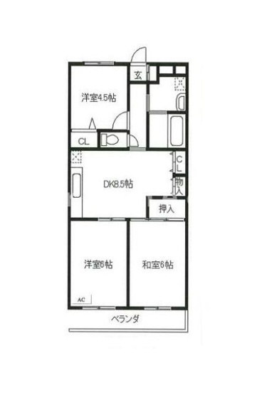 【間取り】 | クレール給田