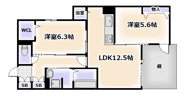 グリーンコート長居西の間取り