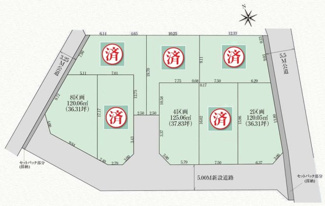 【区画図】 | 【仲介手数料無料！！】府中市四谷3丁目　建築条件付き売地（全8区画）2区画　4390万円 | 区画図