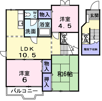 シャトー竹島の間取り|間取図