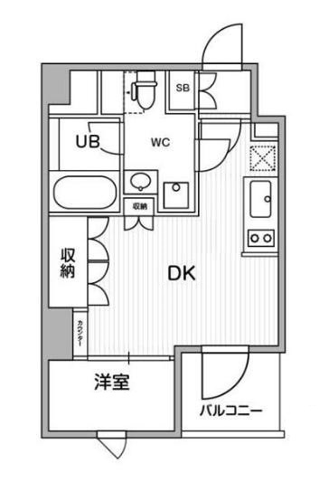 墨田区向島５丁目の賃貸マンションの間取り