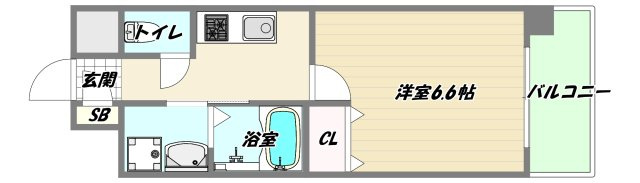 大阪市淀川区木川東２丁目の賃貸マンションの間取り