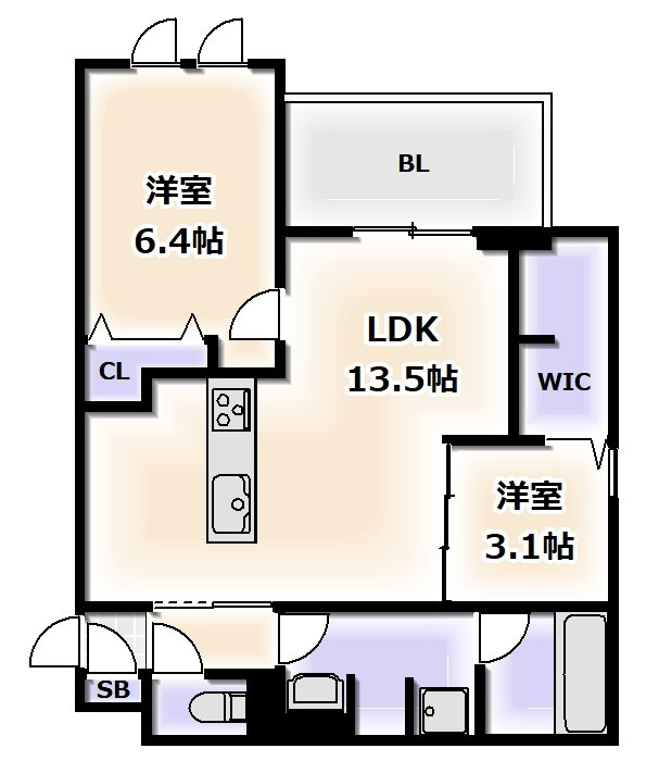 クラシスト苅田EASTの間取り