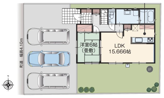 【区画図】 | 滑川町月輪　いろどりアイタウン　25-P1　新築戸建　全1棟　1号棟