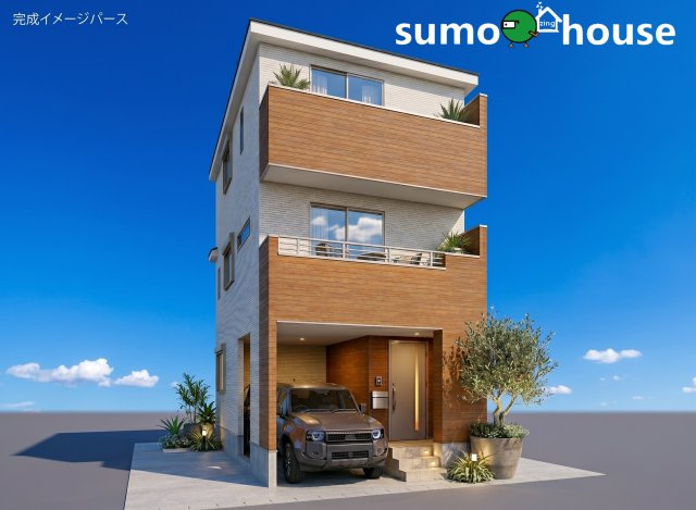 川崎市川崎区藤崎1丁目2期　の外観パース|外観パースです