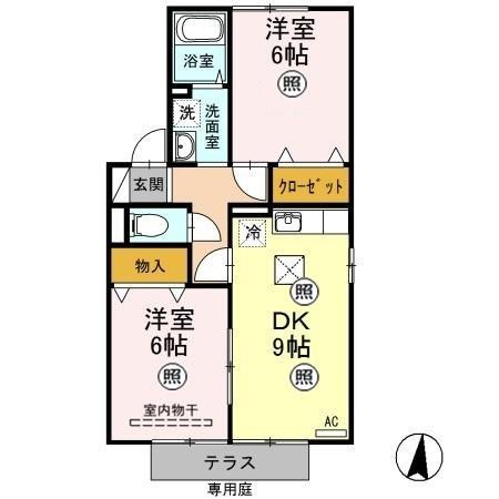 ハーヴェスト・パークAの間取り