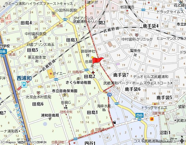 メロード西浦和の地図