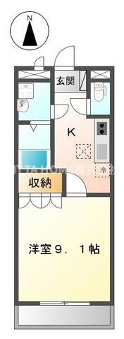 クレストの間取り|最上階の単身者向けのお部屋◆