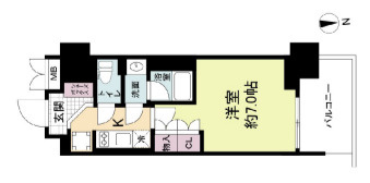 【間取り】 | ルネフラッツ谷町四丁目