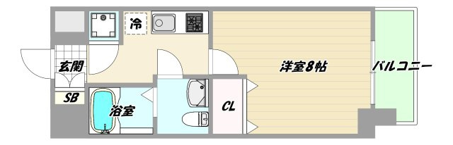 大阪市淀川区東三国４丁目の賃貸マンションの間取り