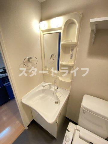 大阪市淀川区東三国４丁目の賃貸マンションの洗面所