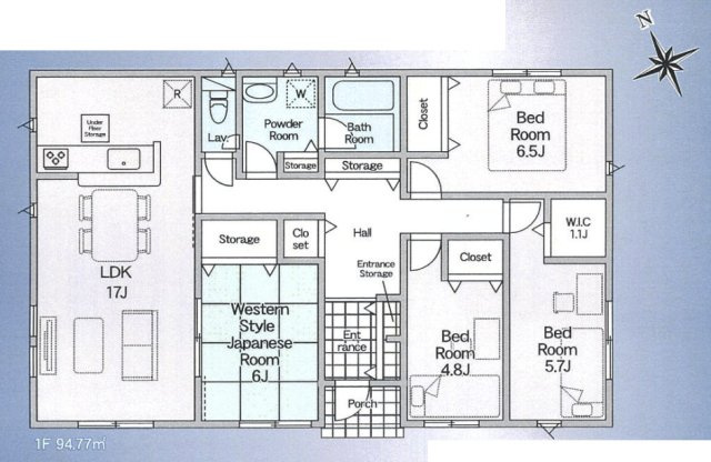 【間取り】 | 加須市下高柳第3　CRADLE GARDEN　新築戸建　全3棟　1号棟
