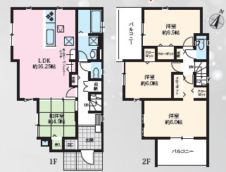 平塚市諏訪町7期　新築戸建　全2棟2号棟の区画図