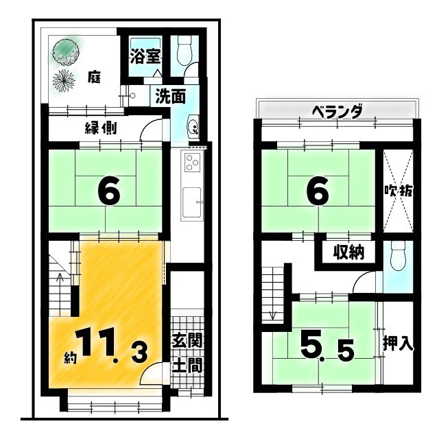 西ノ京内畑町の間取り