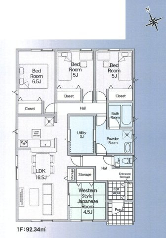 【間取り】 | 加須市下高柳第3　CRADLE GARDEN　新築戸建　全3棟　3号棟