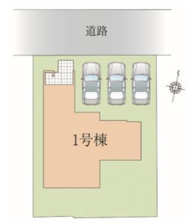 所沢市山口・全1棟　新築一戸建　～カースペース並列3台～の区画図|カースペース並列3台。