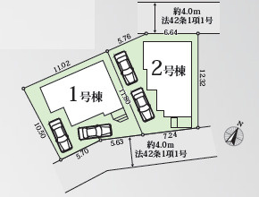 平塚市諏訪町7期　新築戸建　全2棟1号棟の区画図