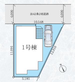茅ヶ崎市出口町４期　新築戸建　全１棟の区画図