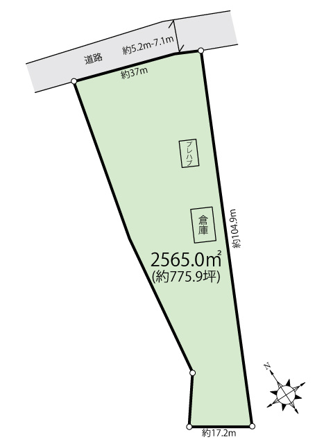 藤沢市獺郷土地（７７５．９坪）の画像