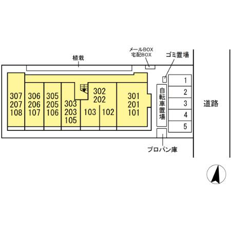 D-residence西町の区画図