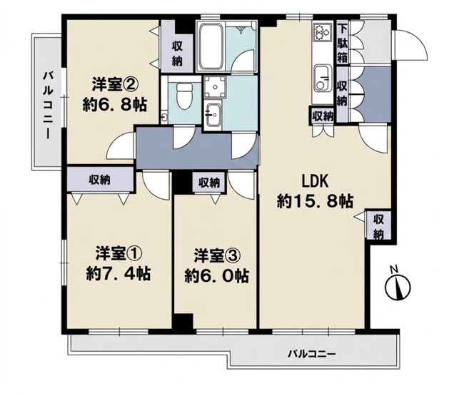 【間取り】 | パークビュー狛江
