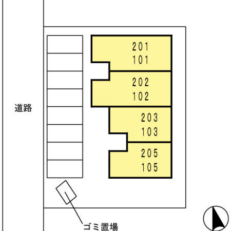 アベニュー　皆生の区画図