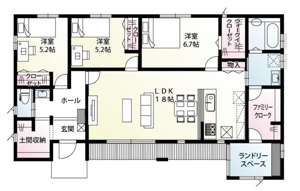 【新築戸建】みどり市笠懸町阿左美の間取り|■間取り図｜敷地面積：225.36㎡（約68.17坪）建物面積：93.98㎡（約28.42坪）