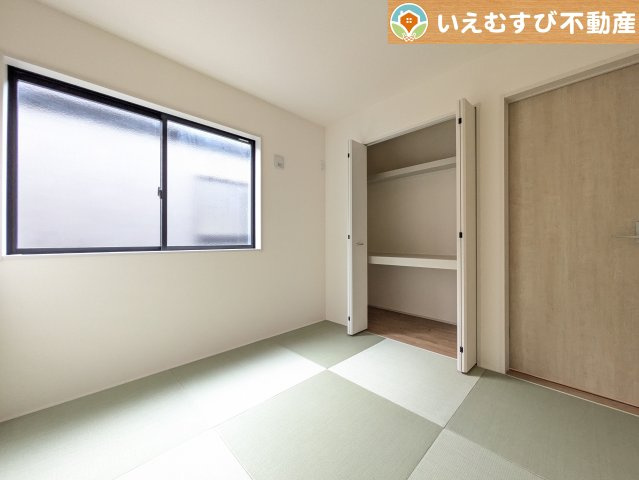 Livele Garden.S　熊谷肥塚第3の和室|すぐ横になれる和室は、みんながほっと一息つける空間
ちょっとした休憩や来客時、お子様のお世話にも大活躍しそうですね♪
