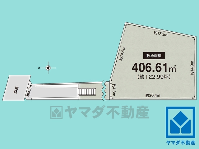 西宮市苦楽園四番町の土地図