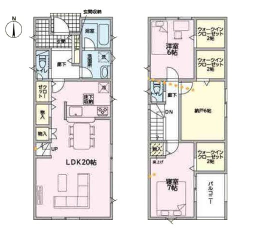 【間取り】 | 東海市加木屋町陀々法師14-102『仲介料無料』新築戸建て | 2号棟