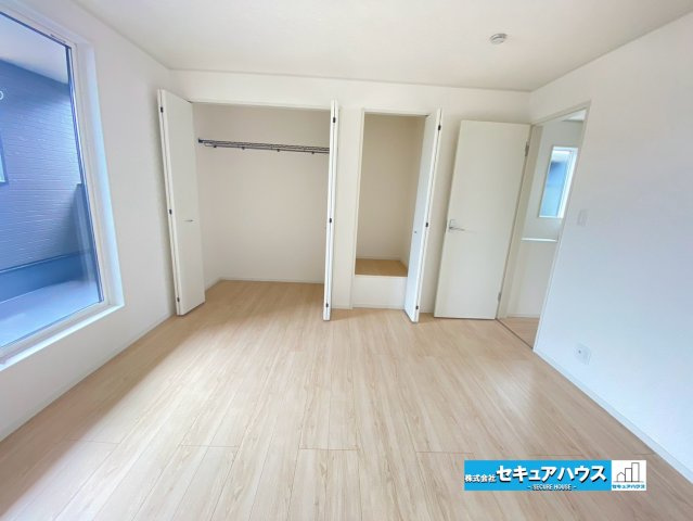 【今からご案内可能】東海市加木屋町陀々法師　全4棟の洋室|【洋室】　　　　　　　　　　　　　　　
◆お子様のお部屋や主寝室、来客時の宿泊室、趣味のお部屋としてもご利用いただけます♪
◆全居室収納付きの洋室です。各居室にお洋服や、荷物を収納することができます。