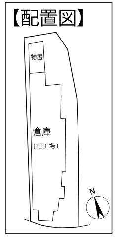 ＪＲ八木駅まで徒歩１８分☆敷地ＢＩＧな２７２坪☆旧工場・倉庫・物置きあり☆南丹市八木町南広瀬砂子の区画図