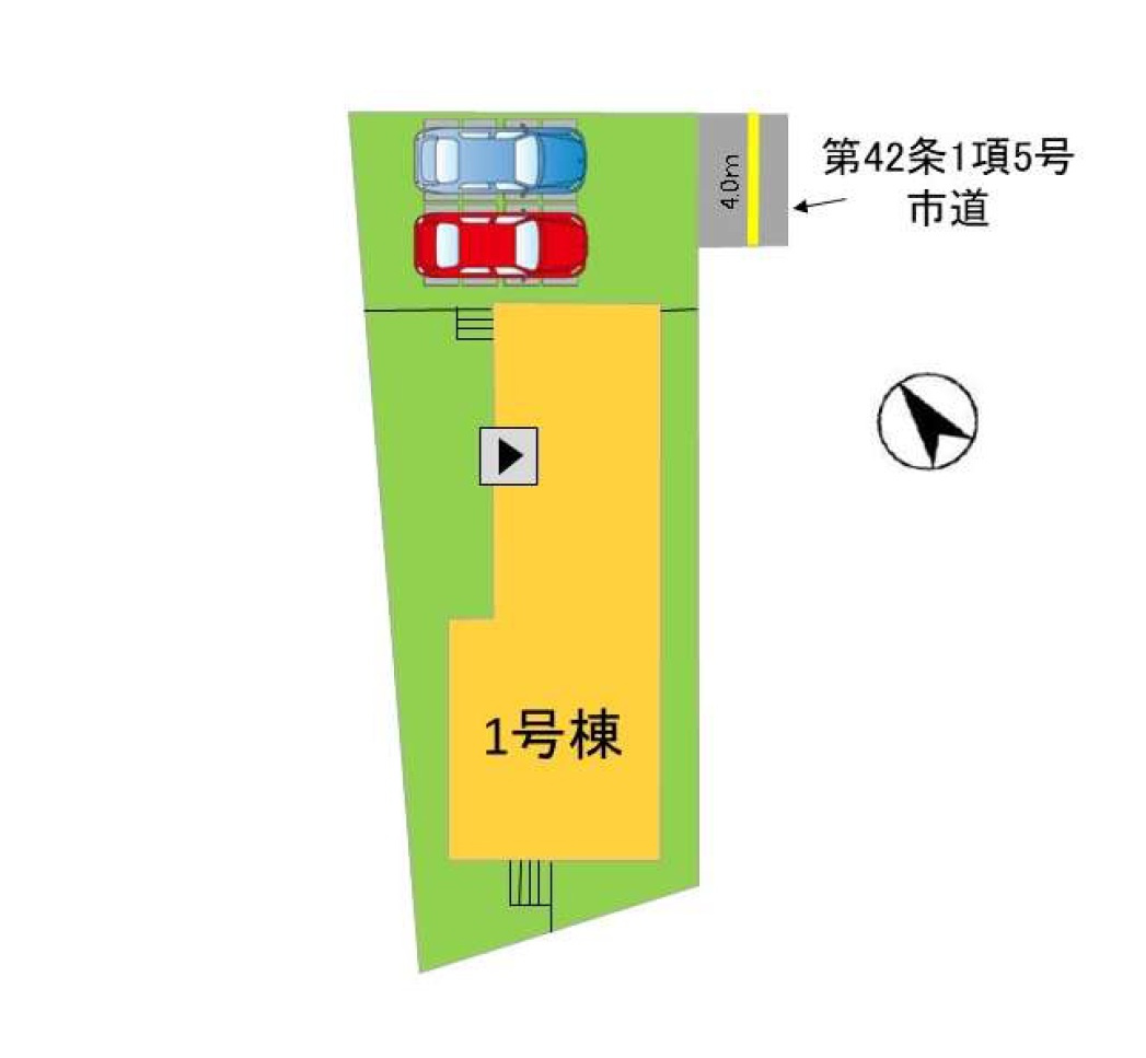 福岡市南区大平寺2丁目第5-1棟（1号棟）の区画図|配置図