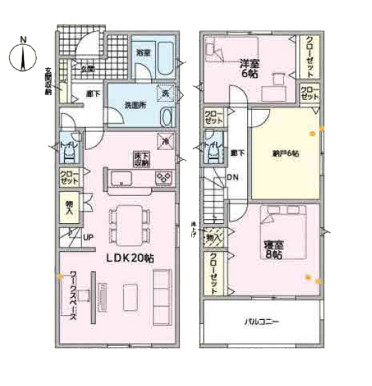 【間取り】 | 東海市加木屋町陀々法師14-102『仲介料無料』新築戸建て | 3号棟