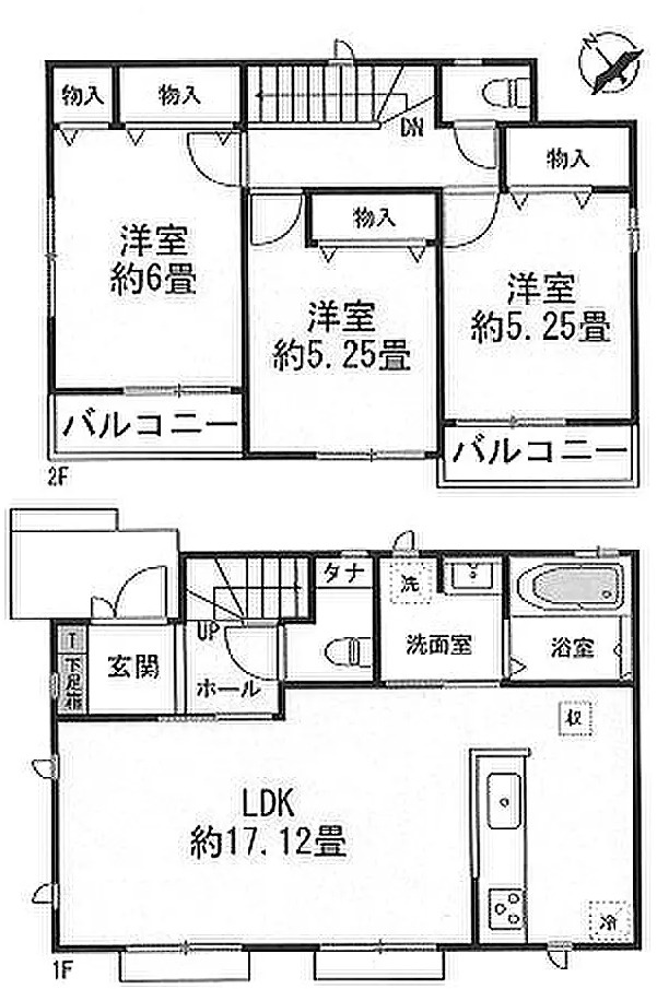 築浅戸建　太陽光蓄電池付き　竜が岡5丁目　築3年の間取り