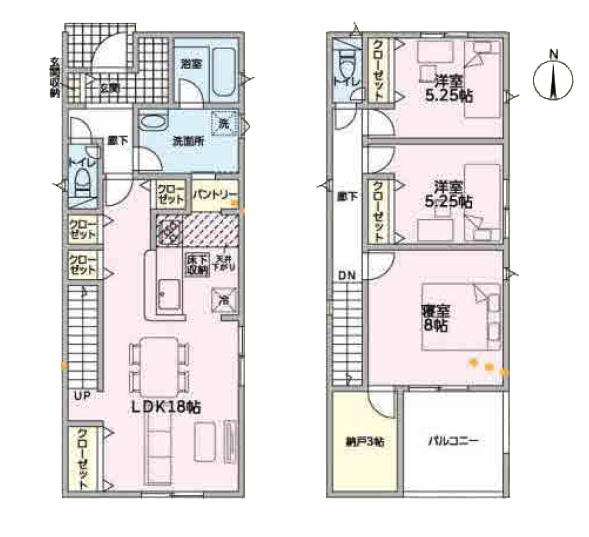 【間取り】 | 東海市加木屋町陀々法師14-102『仲介料無料』新築戸建て | 4号棟