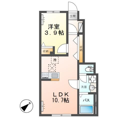 つくば市花畑新築アパート（仮の間取り