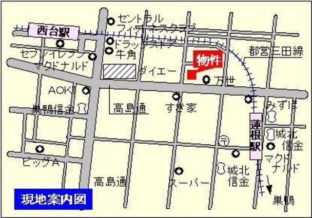 ブランシュ蓮根の地図