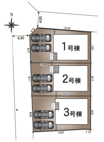 【区画図】 | 一宮市一色町63『仲介料無料』新築戸建て | 2号棟