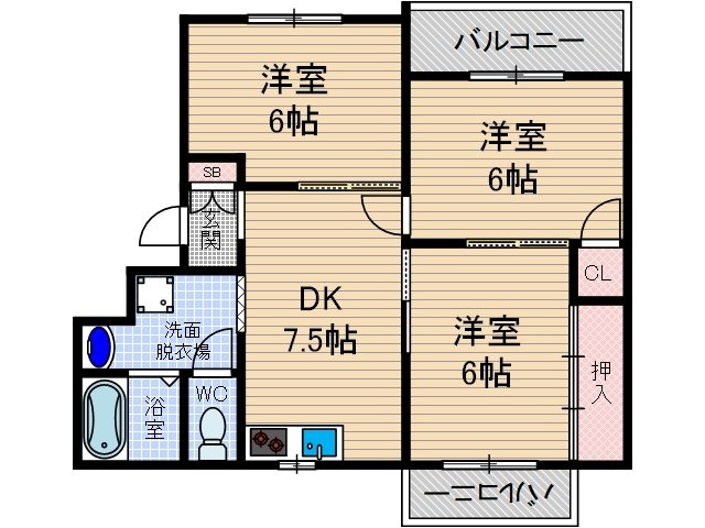 【間取り】 | プラスコート南耳原