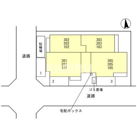D-room 新今里の区画図