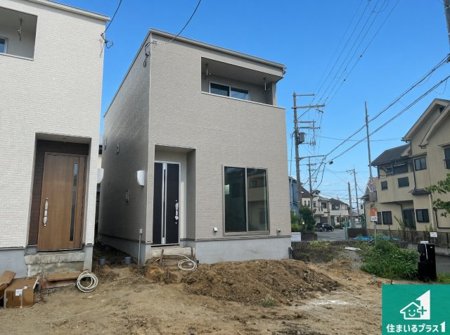 ■交野市郡津　新築一戸建ての外観|お客様に長く安心して住んでいだだける事にこだわった家づくり！住んでからのアフターサービスにもしっかりと取り組んでいます！