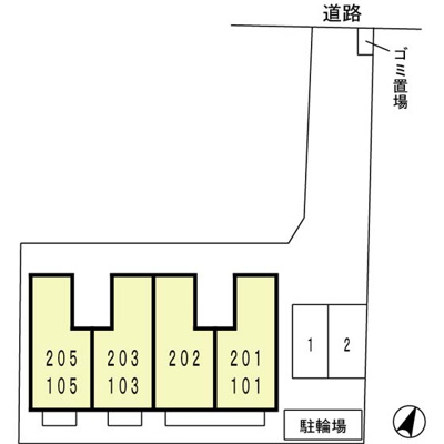 【区画図】 | 長興寺コーポ