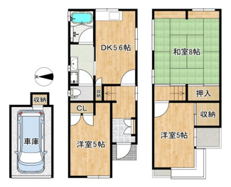【間取り】 | 田辺３丁目　中古一戸建
