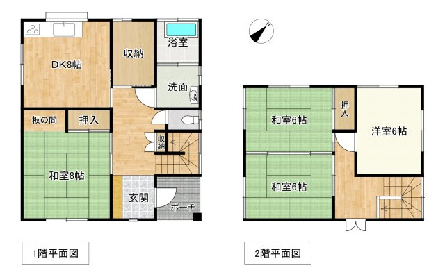 広島市東区福田７丁目　中古一戸建ての間取り