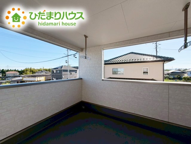 いわき市金山町第10　新築戸建　1号棟のバルコニー|人気が高いインナーバルコニーを採用♪天候を気にせず洗濯物を干せ、紫外線も気にせずに済みます(*^^)v
