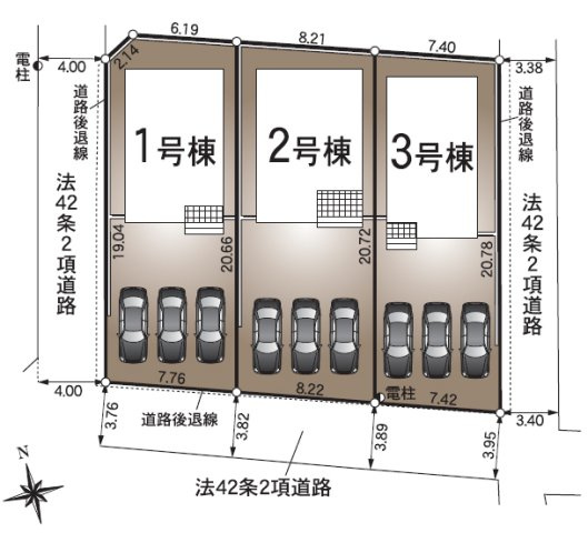 【区画図】 | 稲沢市石橋２丁目18-2『仲介料無料』新築戸建て | 2号棟