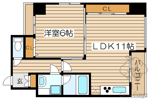 K-CRAFT UMEDA161の間取り